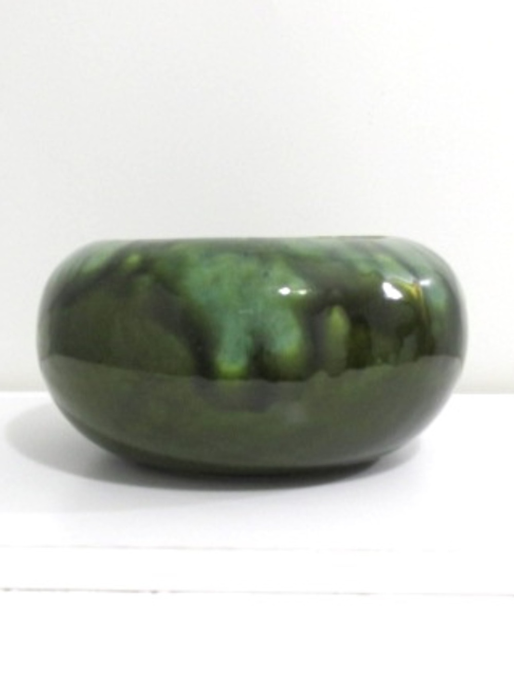 Olive Green Drip Glaze VTG Planter, Frank Moreno Pottery, CA - Picture 5 of 7
